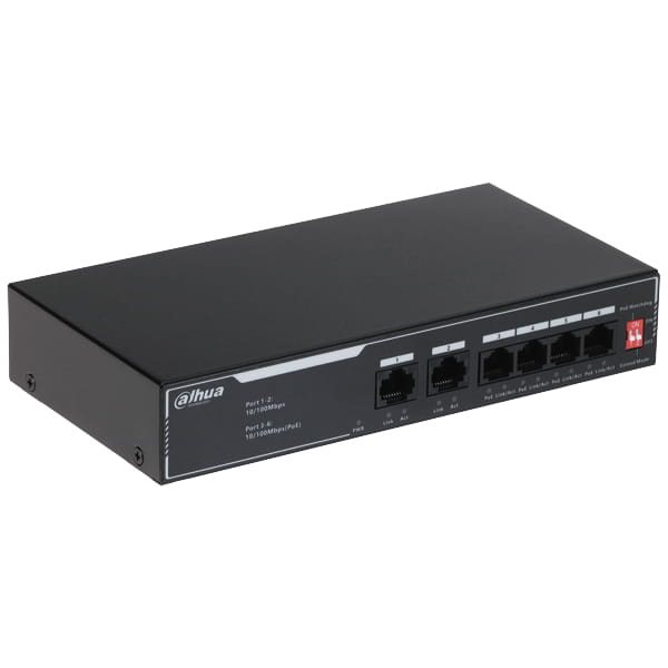 SWITCH POE SF1006LP 6-PORTOWY, 4 PoE DAHUA-1869266