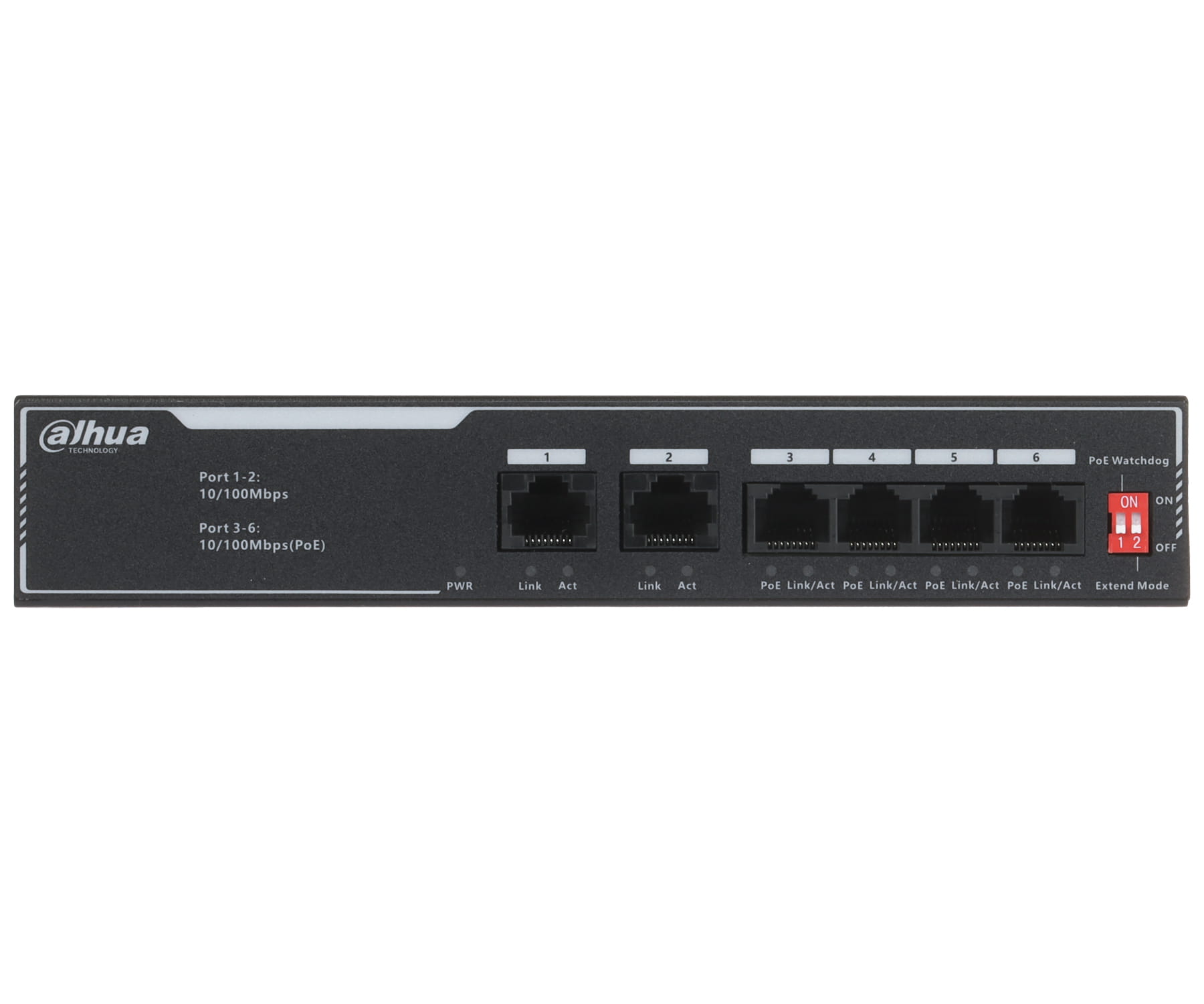 SWITCH POE SF1006LP 6-PORTOWY, 4 PoE DAHUA-1869267