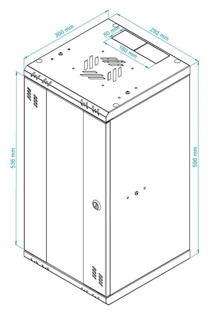 SZAFA RACK WISZĄCA S-RC10-12U-300GB STALFLEX-1688271