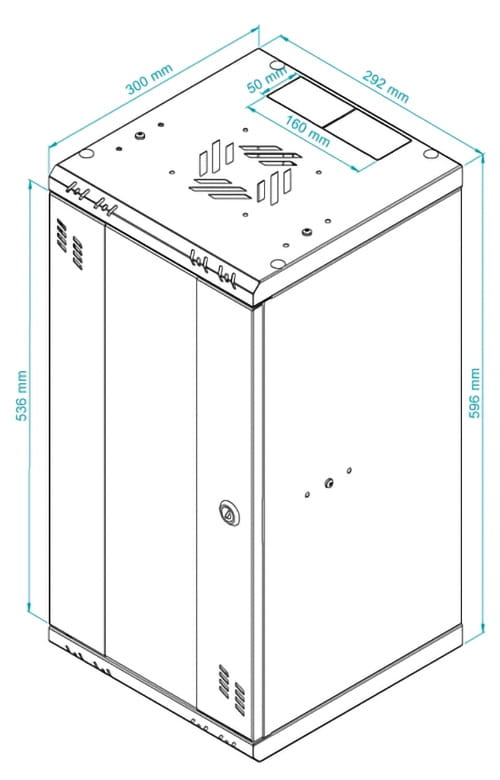 SZAFA RACK WISZĄCA S-RC10-12U-300GG STALFLEX-1688226