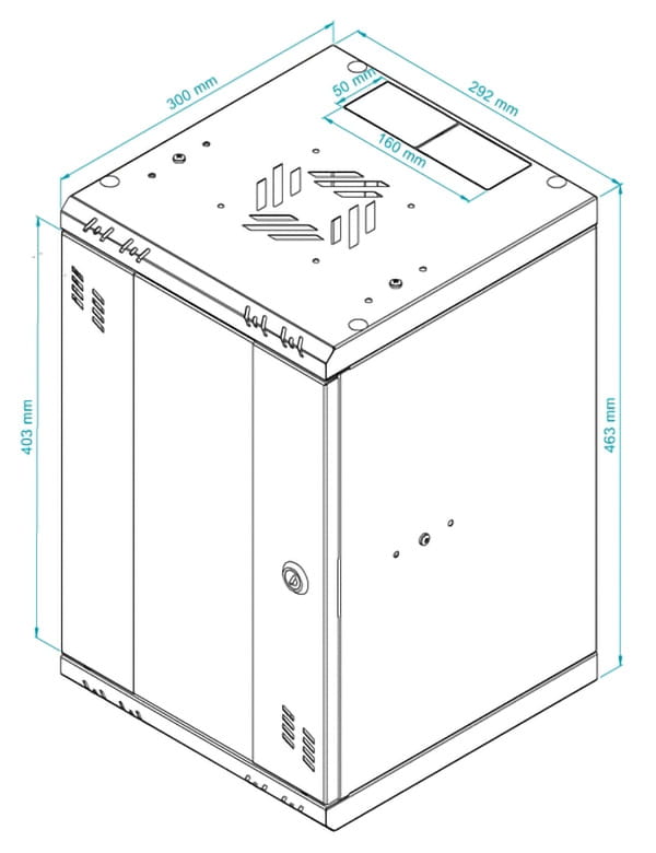 SZAFA RACK WISZĄCA S-RC10-9U-300GG STALFLEX-1688960