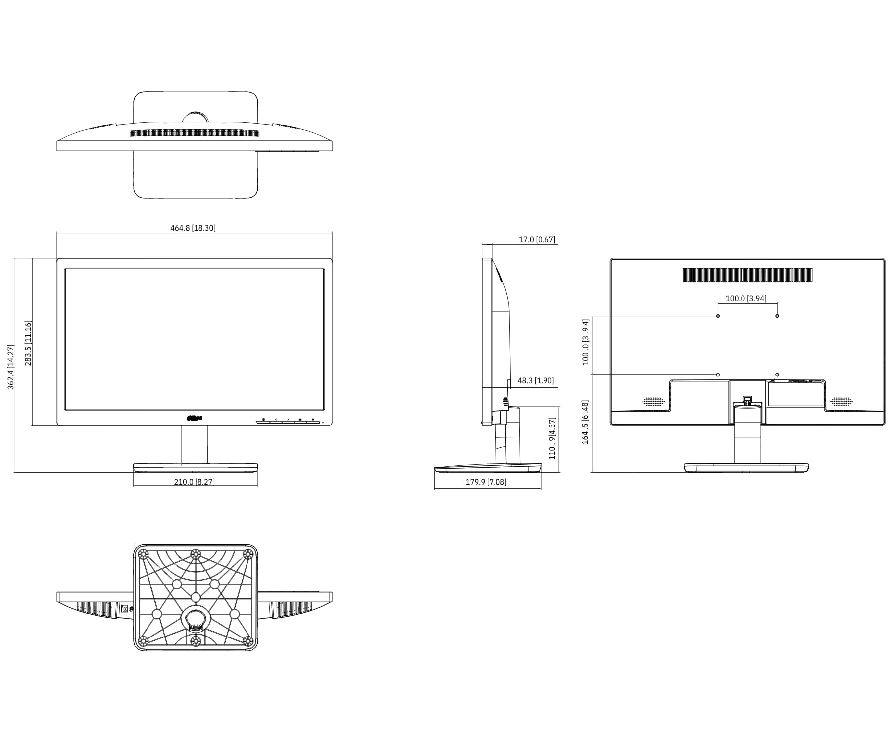 MONITOR VGA, HDMI LM19-L200N 19.5" DAHUA-1869846