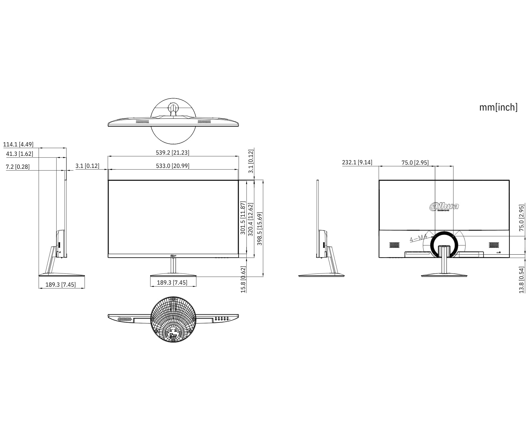 MONITOR VGA, HDMI LM24-A200Y 23.8" DAHUA-1823301