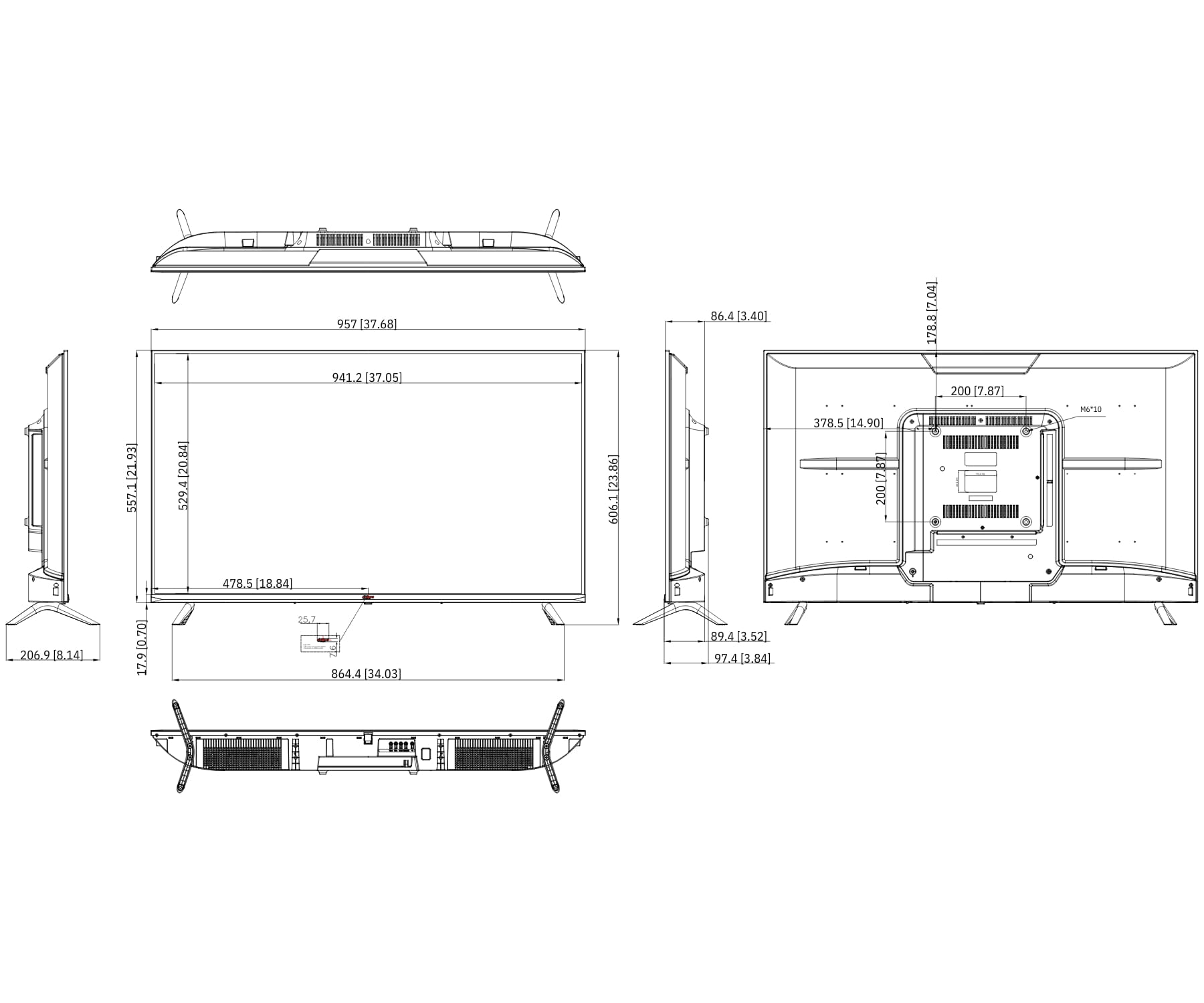 MONITOR VGA, HDMI, AUDIO LM43-F400 43" - 4K UHD DAHUA-1823338