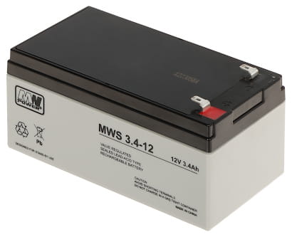 AKUMULATOR 12V/3.4AH-MWS MW Power-1623765