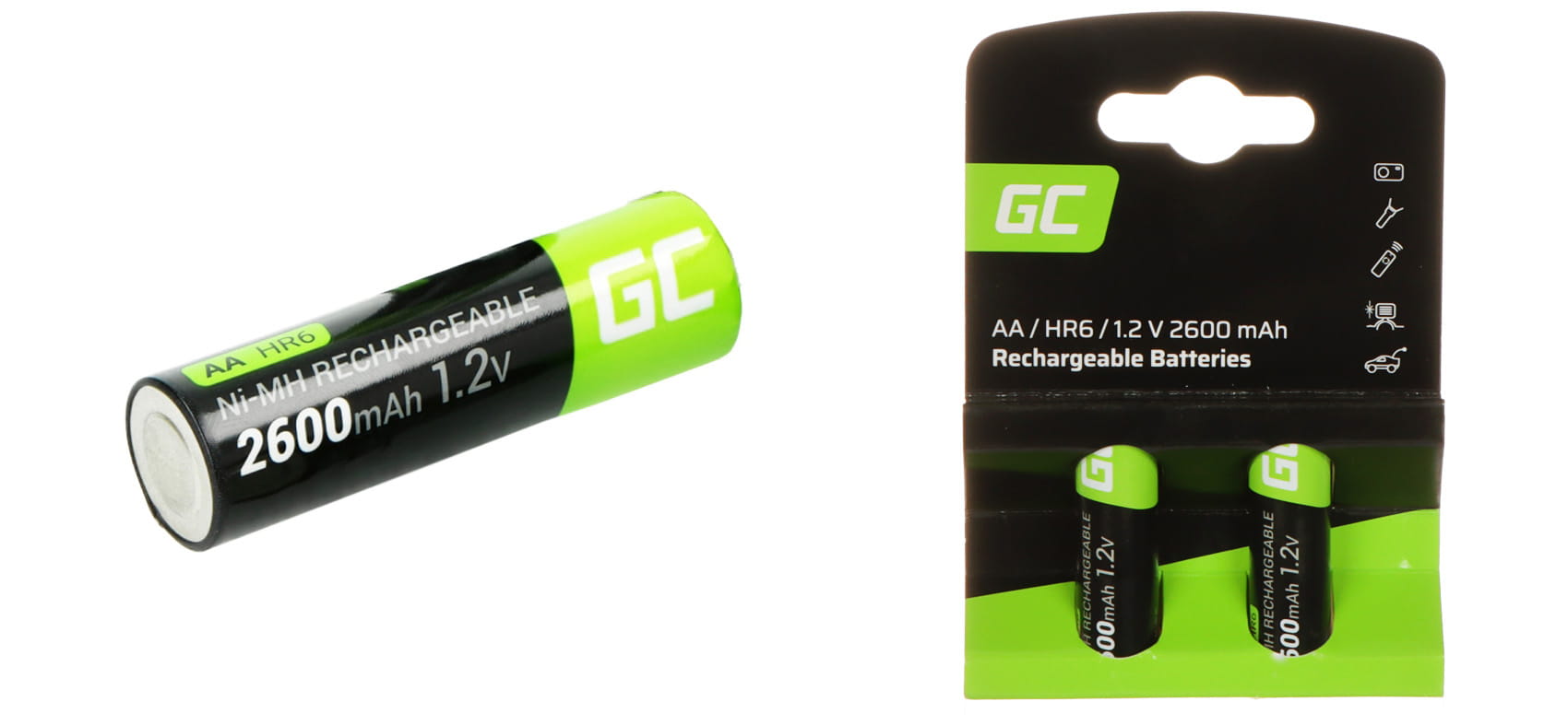 AKUMULATOR AKU-AA-2600/GC*P2 1.2V Ni-MH HR6, AA Green Cell-1704966