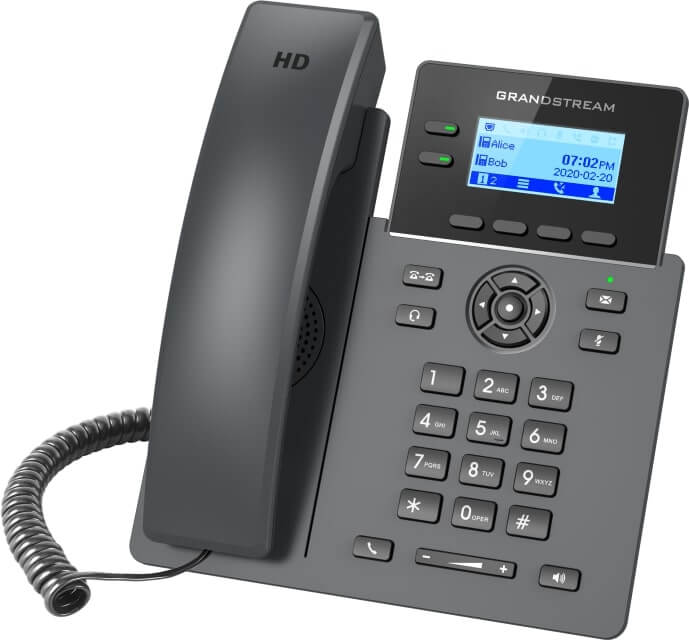 Grandstream GRP2602P – telefon IP – widok pod kątem.jpg