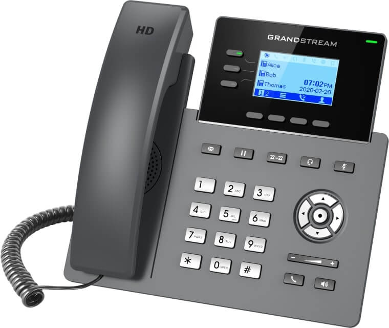 Grandstream GRP2603 – telefon IP – widok pod kątem.jpg