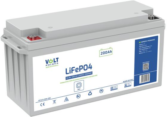 AKUMULATOR VOLT POLSKA LITOWO-ŻELAZOWO-FOSFORANOWY LiFePO4 12V 200Ah 200A-1861032