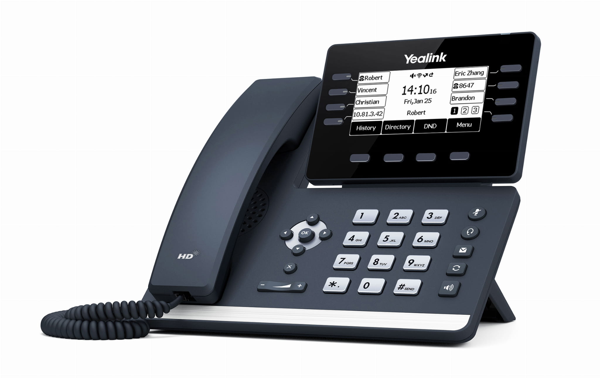 Yealink SIP-T53 – telefon IP – widok pod kątem.jpg