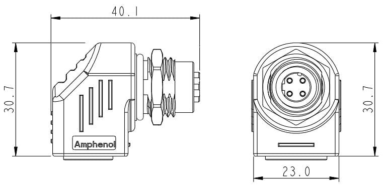 PRZEJŚCIE KĄTOWE M12D-G/RJ45-G-1342621