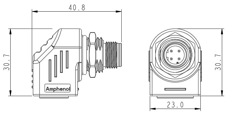 PRZEJŚCIE KĄTOWE M12D-W/RJ45-G-1342615