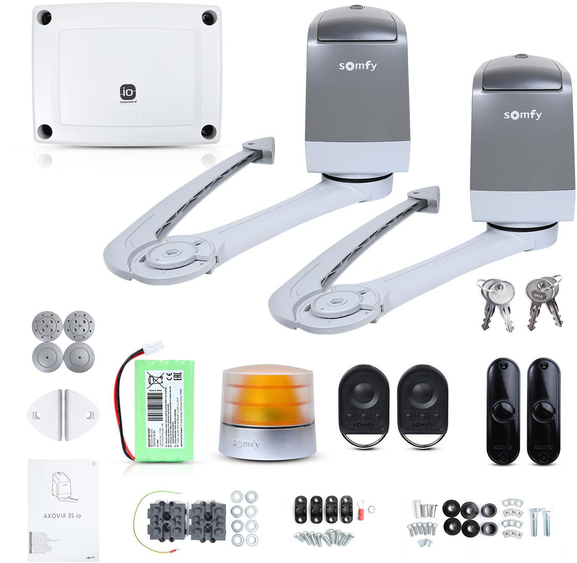 Zestaw Somfy Axovia 3S IO Comfort pack do 4m bram dwuskrzydłowych-1896876