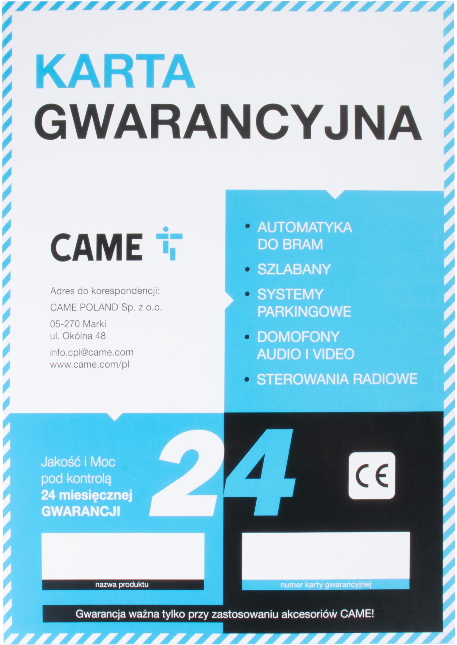 Zestaw CAME BXV 6 PLUS TOP do bram przesuwnych (8K01MS-042)-1804232