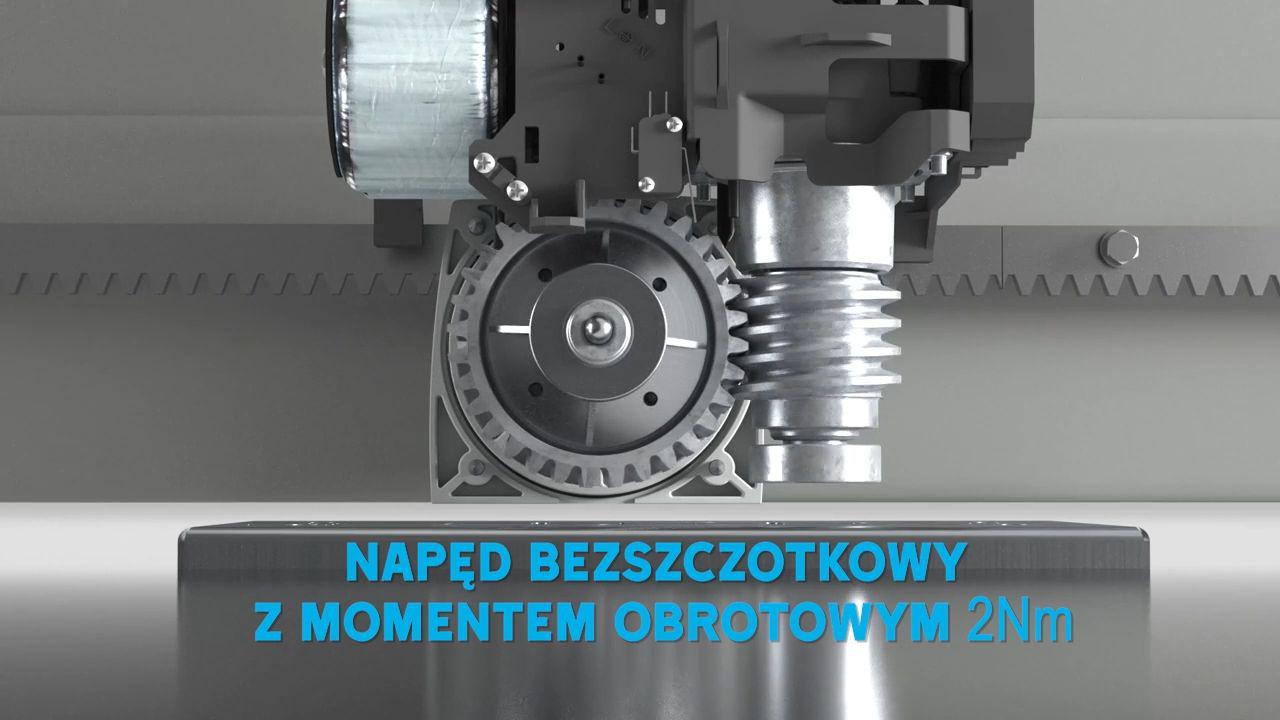 Napęd/siłownik CAME BKX08AGF BRUSHLESS do 800kg bram przesuwnych-1887765