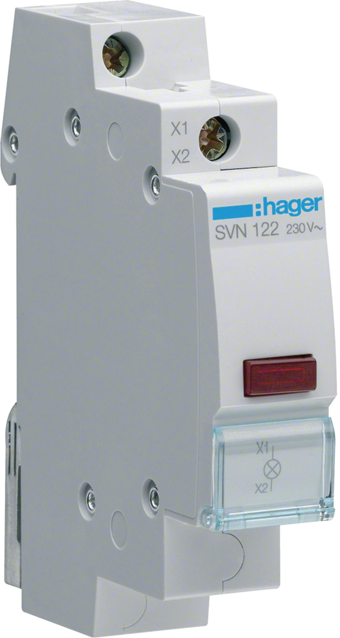 Lampka sygnalizacyjna, 230V AC, Czerwony LED HAGER SVN122-1920201