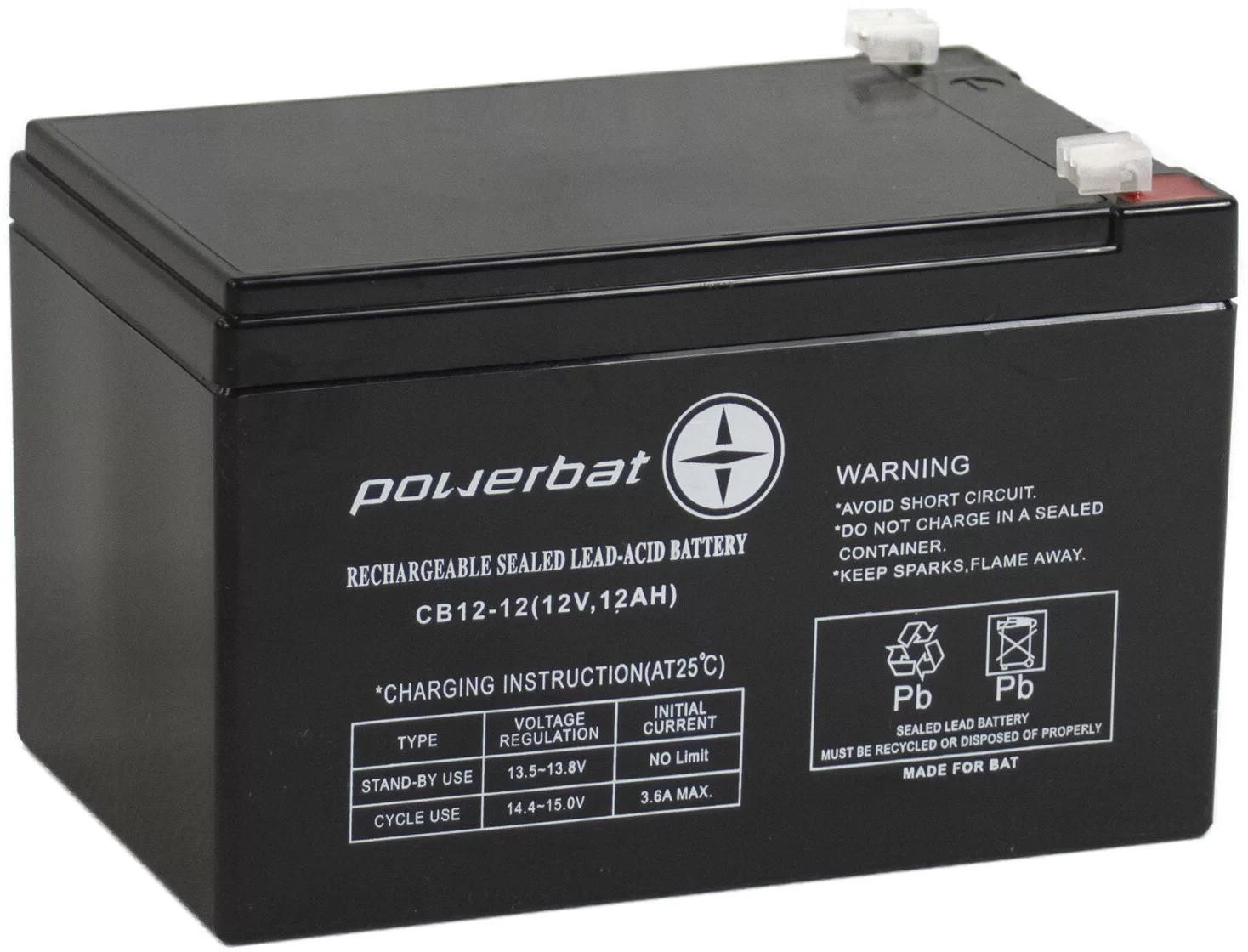 Akumulator AGM POWERBAT CB 12V 12Ah-1933973
