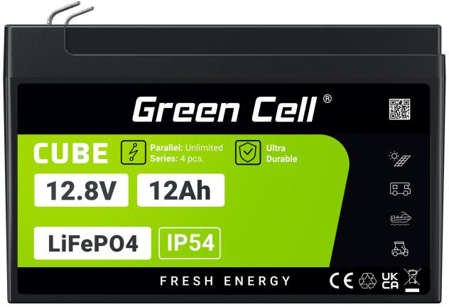 AKUMULATOR LITOWO-ŻELAZOWO-FOSFORANOWY LiFePO4 Green Cell Cube 12.8V 12Ah LFPGC12V12AH-1917848