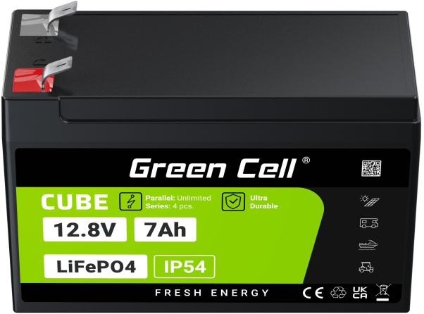 AKUMULATOR LITOWO-ŻELAZOWO-FOSFORANOWY LiFePO4 Green Cell Cube 12.8V 7Ah LFPGC12V7AH-1763292
