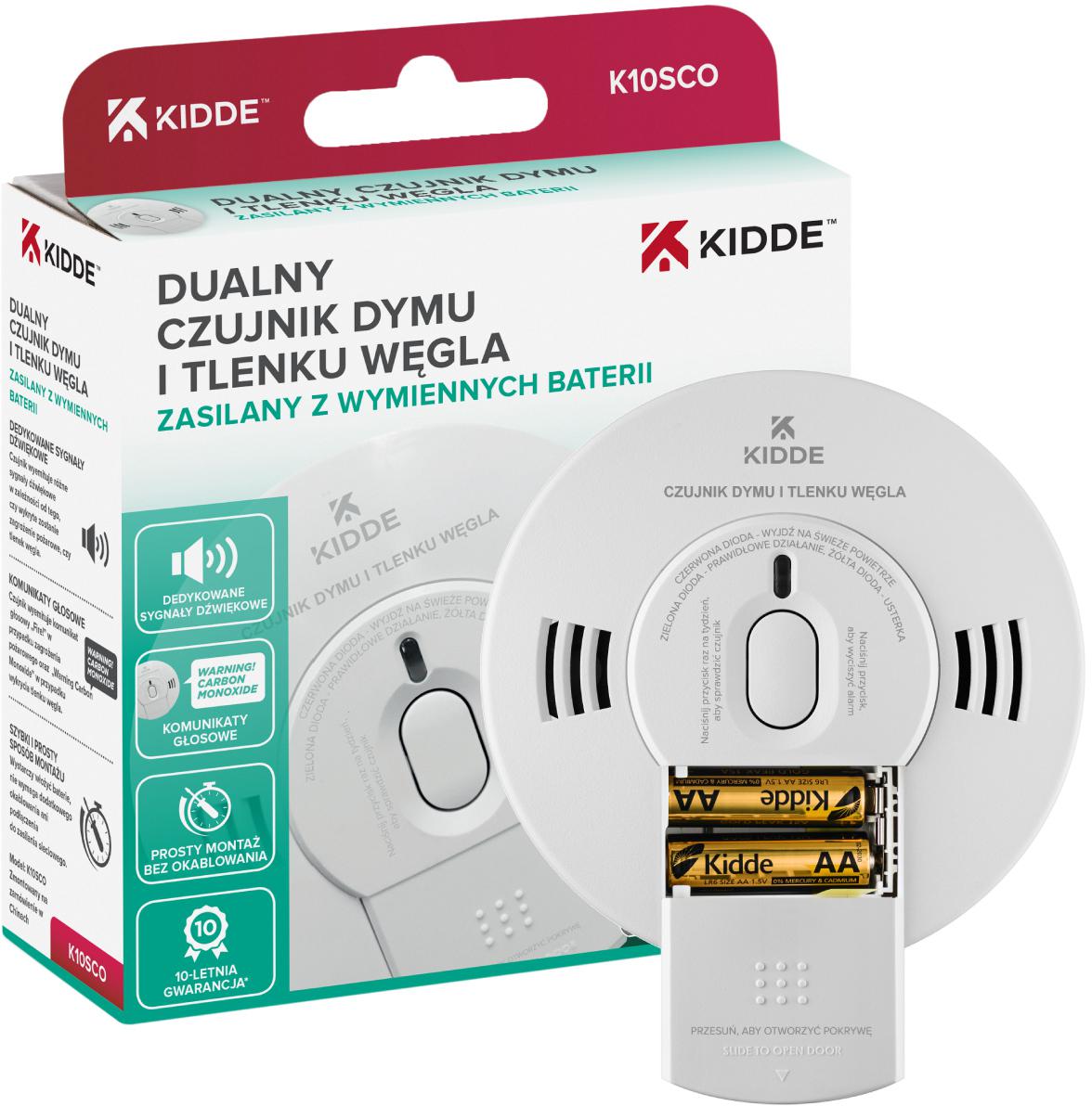 Czujnik czadu i dymu 2w1 Kidde K10SCO-1870083