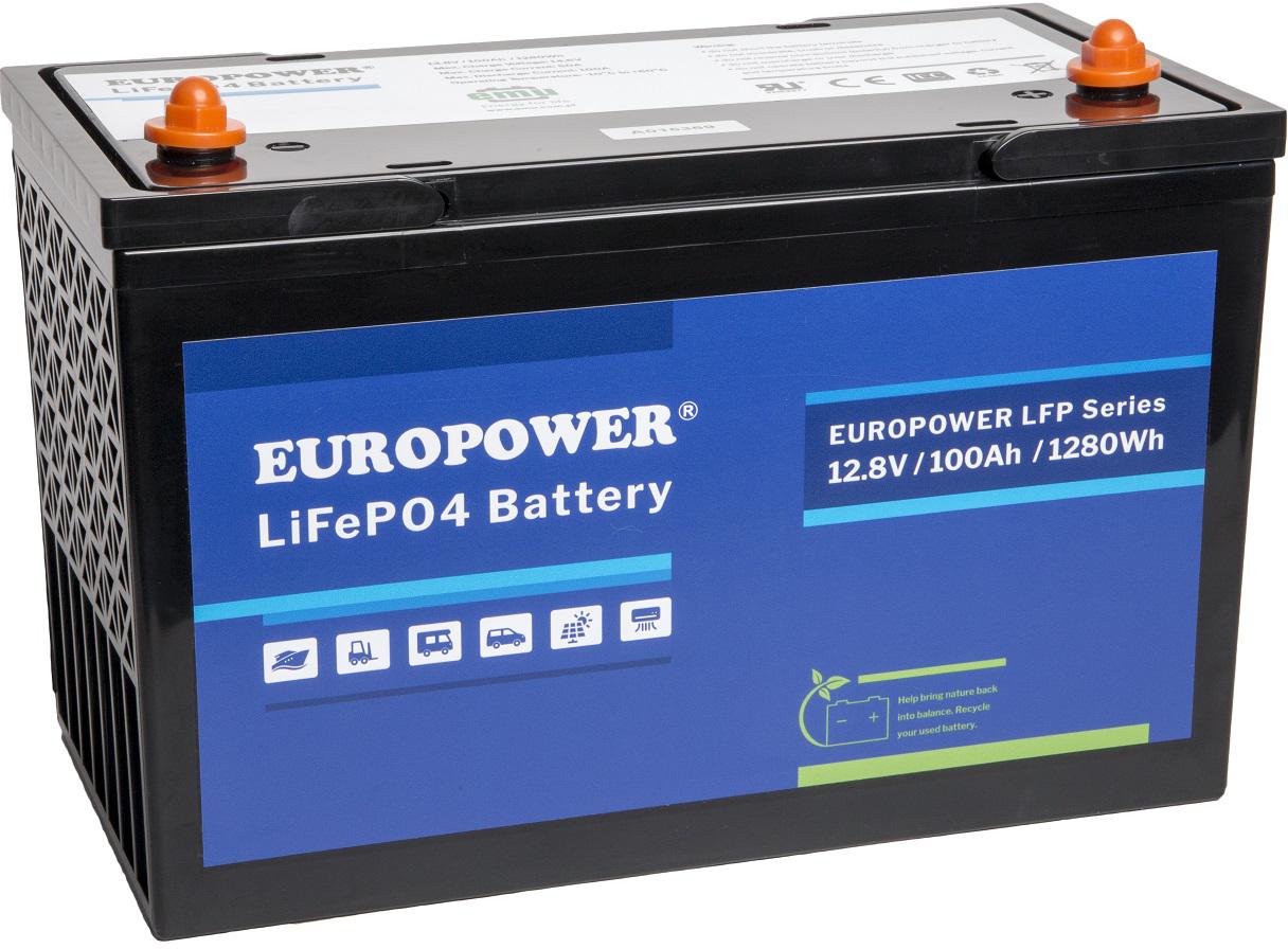 Akumulator LiFePO4 EUROPOWER serii LFP 12,8V 100Ah Bluetooth (Żywotność ~4000 cykli)-1652916