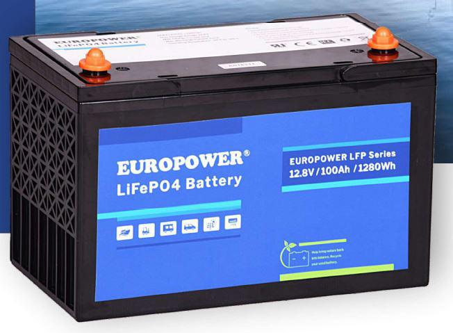 Akumulator LiFePO4 EUROPOWER serii LFP 12,8V 100Ah Bluetooth (Żywotność ~4000 cykli)-1595126