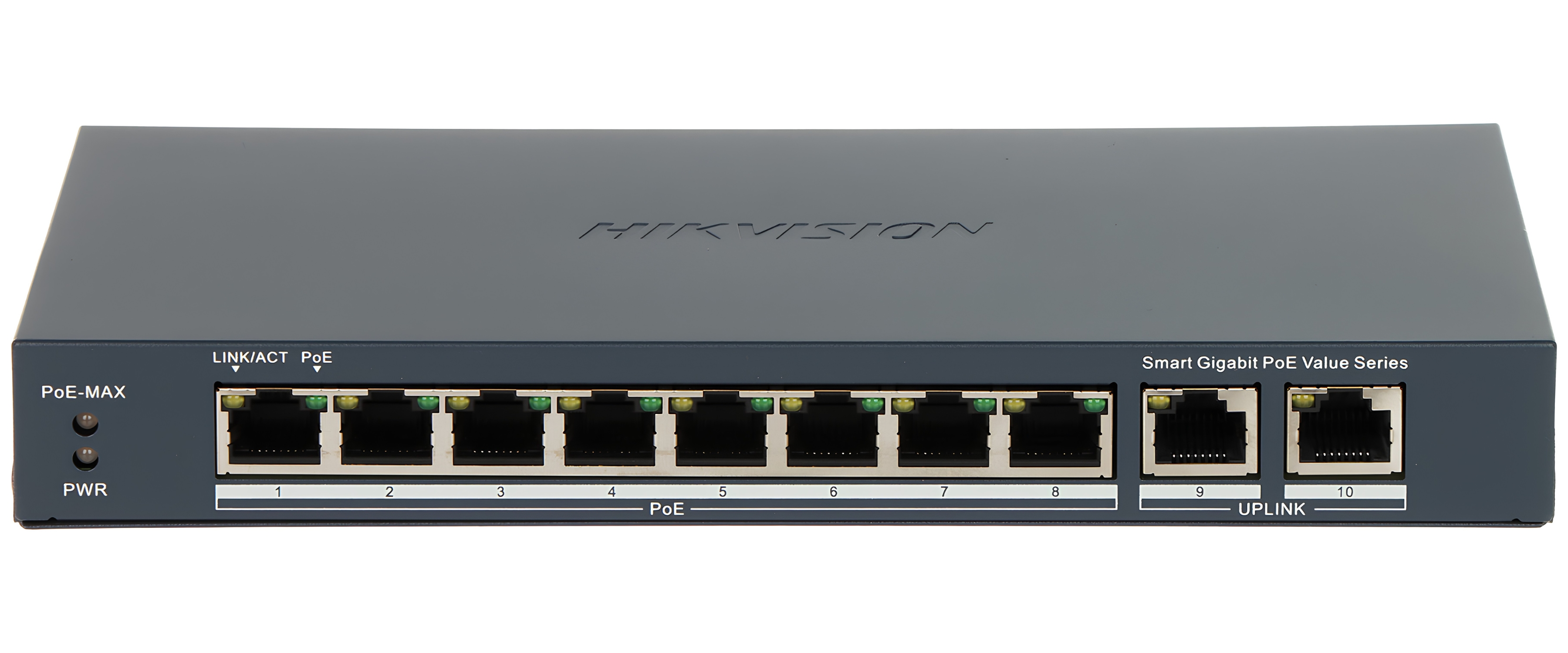 SWITCH POE DS-3E1510P-EI/M(B) 8-PORTOWY + 2X UPLINK Hikvision-1954584
