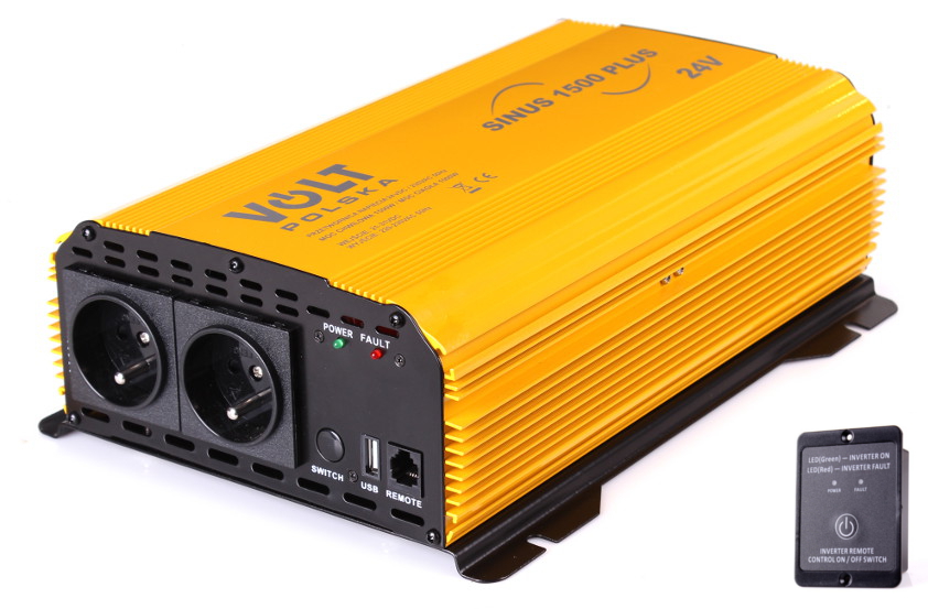 PRZETWORNICA VOLT POLSKA SINUS PLUS 1500 24V / 230V 1000/1500W-1603971
