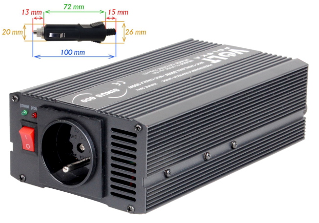 PRZETWORNICA VOLT POLSKA SINUS 600 24V / 230V 300/600W-1825721