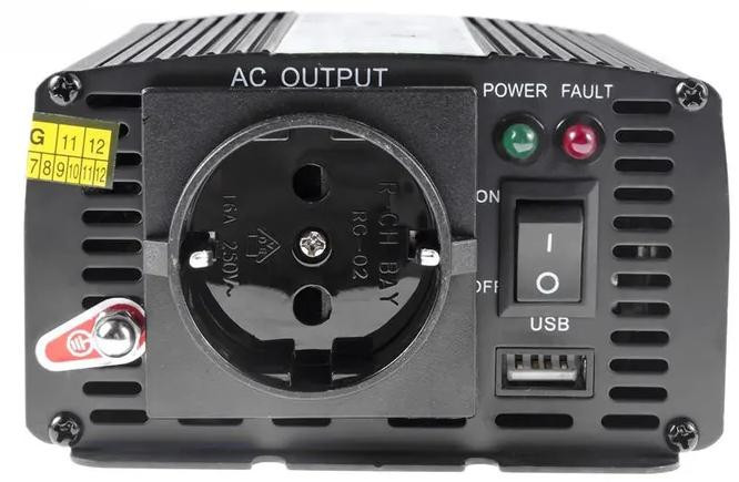 PRZETWORNICA NAPIĘCIA INWERTER Green Cell 12V / 230V 300W/600W MODYFIKOWANA SINUSOIDA INV01DE-1899548
