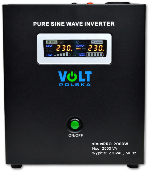 PRZETWORNICA VOLT POLSKA SINUSPRO-2000W 24V 1400/2000W-1607877