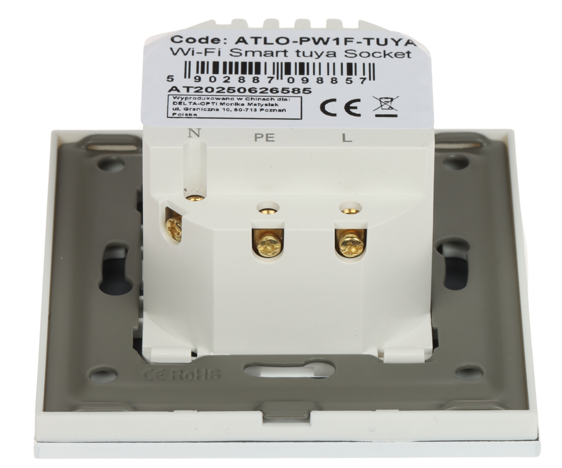 INTELIGENTNE GNIAZDO ELEKTRYCZNE ATLO-PW1F-TUYA Wi-Fi, Tuya Smart ATLO-1869484