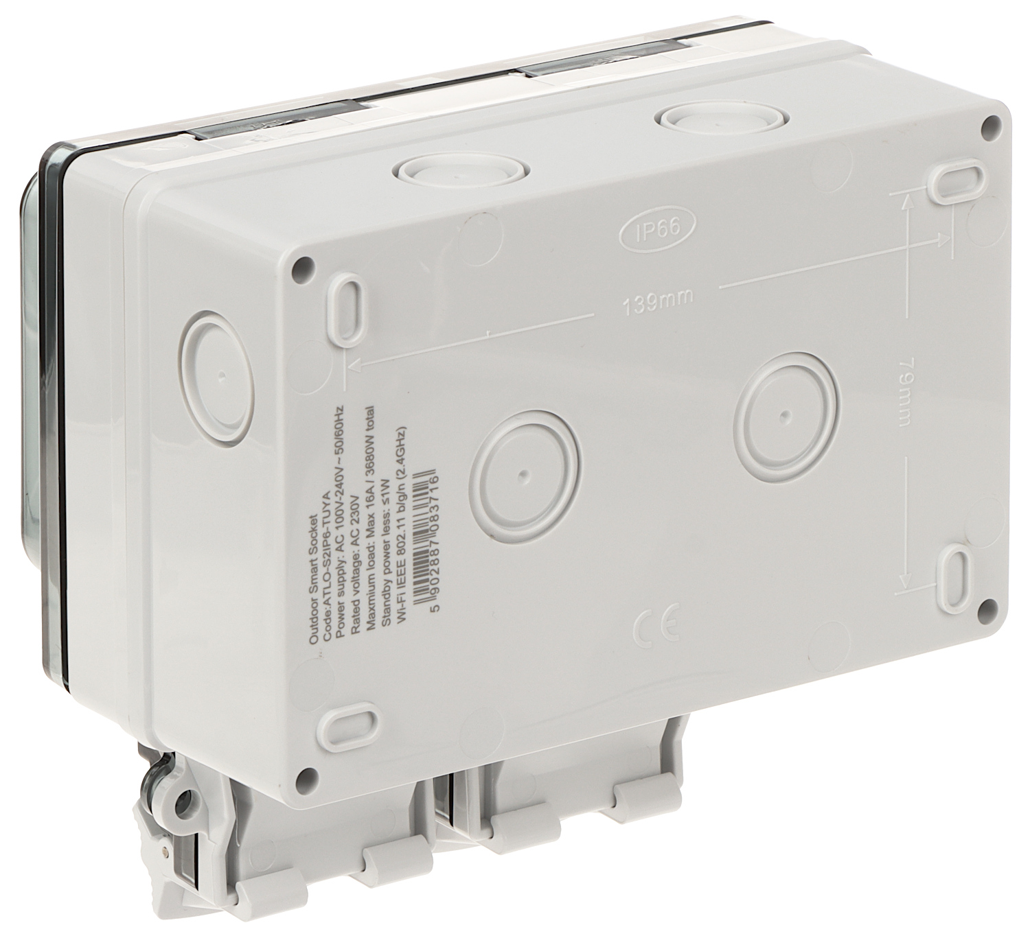 INTELIGENTNE GNIAZDO ELEKTRYCZNE ATLO-S2IP6-TUYA Wi-Fi, Tuya Smart-1623834