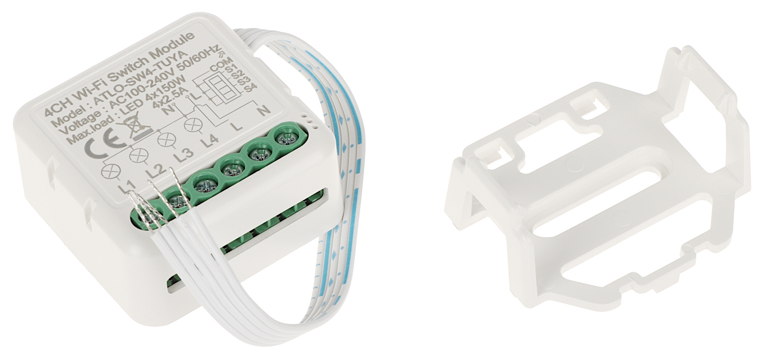POCZWÓRNY INTELIGENTNY STEROWNIK OŚWIETLENIA LED ATLO-SW4-TUYA Wi-Fi, Tuya Smart-1568792