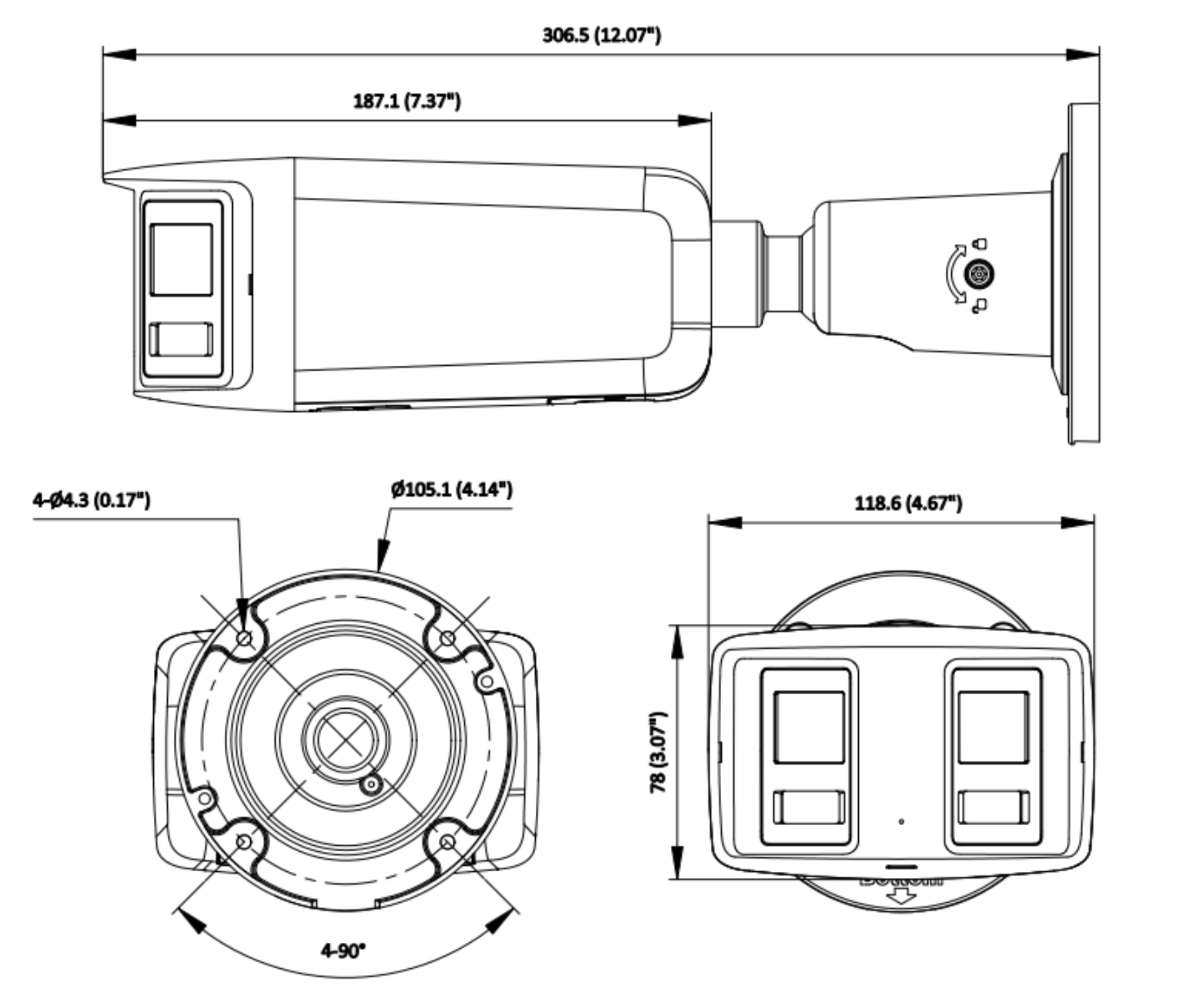 KAMERA IP DS-2CD2T127G3P-LIS2UY/SL(180°) PANORAMICZNA AcuSense - 16Mpx 2x 2.8mm Hikvision-1984937