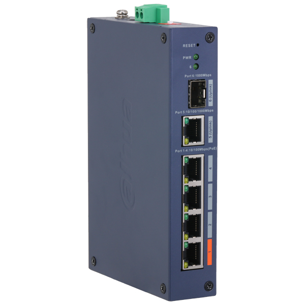 SWITCH PRZEMYSŁOWY POE CHS4106-4ET-60 4-PORTOWY + 1X UPLINK + 1X SFP DAHUA-1869018