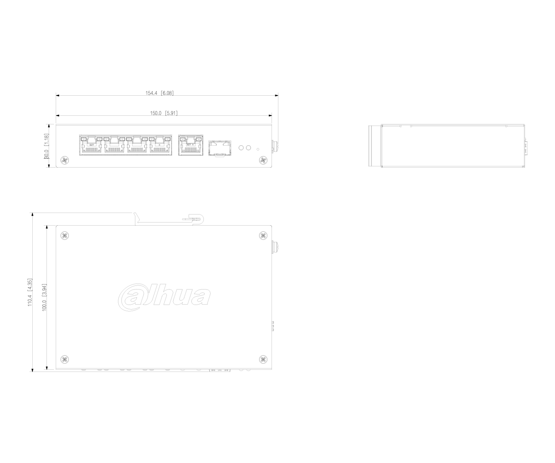SWITCH PRZEMYSŁOWY POE CHS4106-4ET-60 4-PORTOWY + 1X UPLINK + 1X SFP DAHUA-1869023