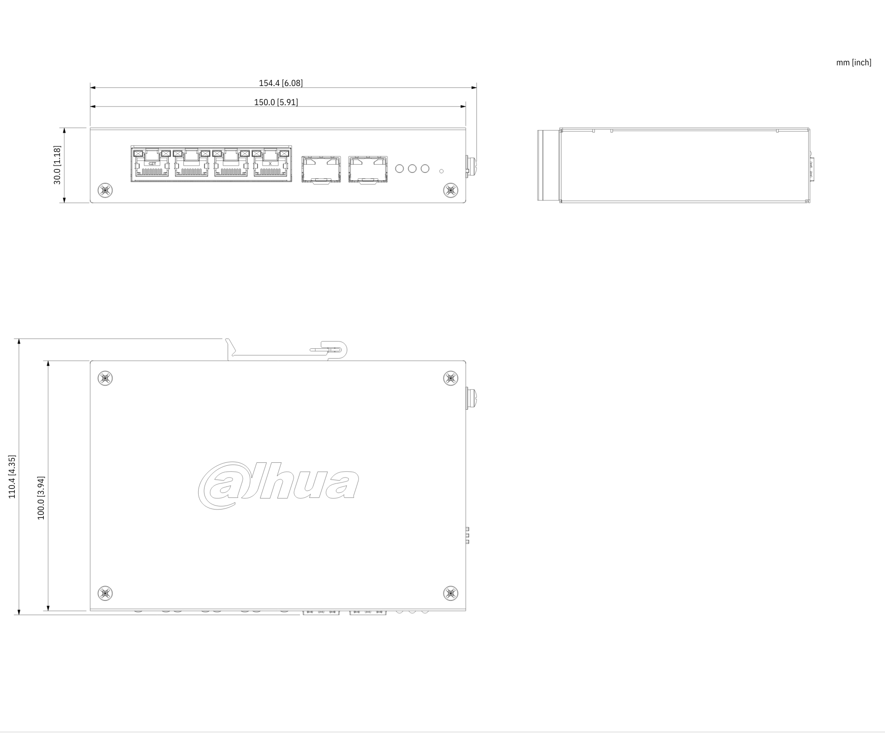 ZARZĄDZALNY SWITCH PRZEMYSŁOWY POE CHS4206-4GT-90 4-PORTOWY + 2X SFP DAHUA-1883799