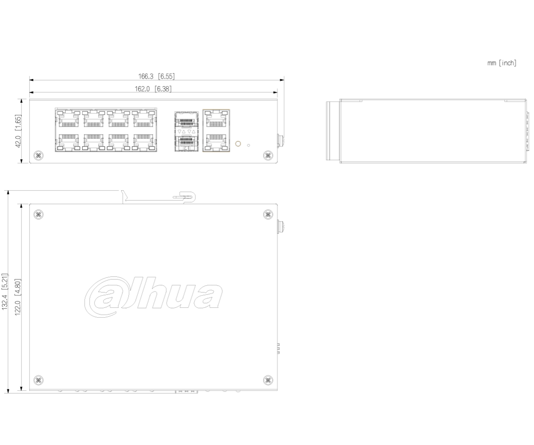 ZARZĄDZALNY SWITCH PRZEMYSŁOWY POE CHS4212-8GT-110 8-PORTOWY + 2X UPLINK + 2X SFP DAHUA-1868892