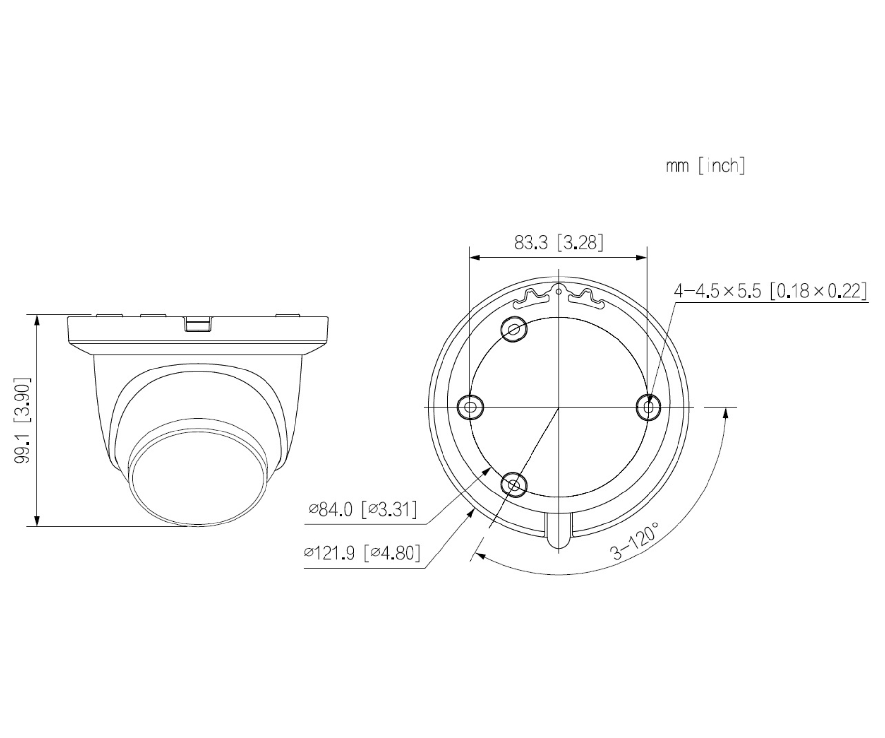 KAMERA IP IPC-HDW2449TM-S-IL-0360B Smart Dual Light WizSense - 4Mpx 3.6mm DAHUA-1984821
