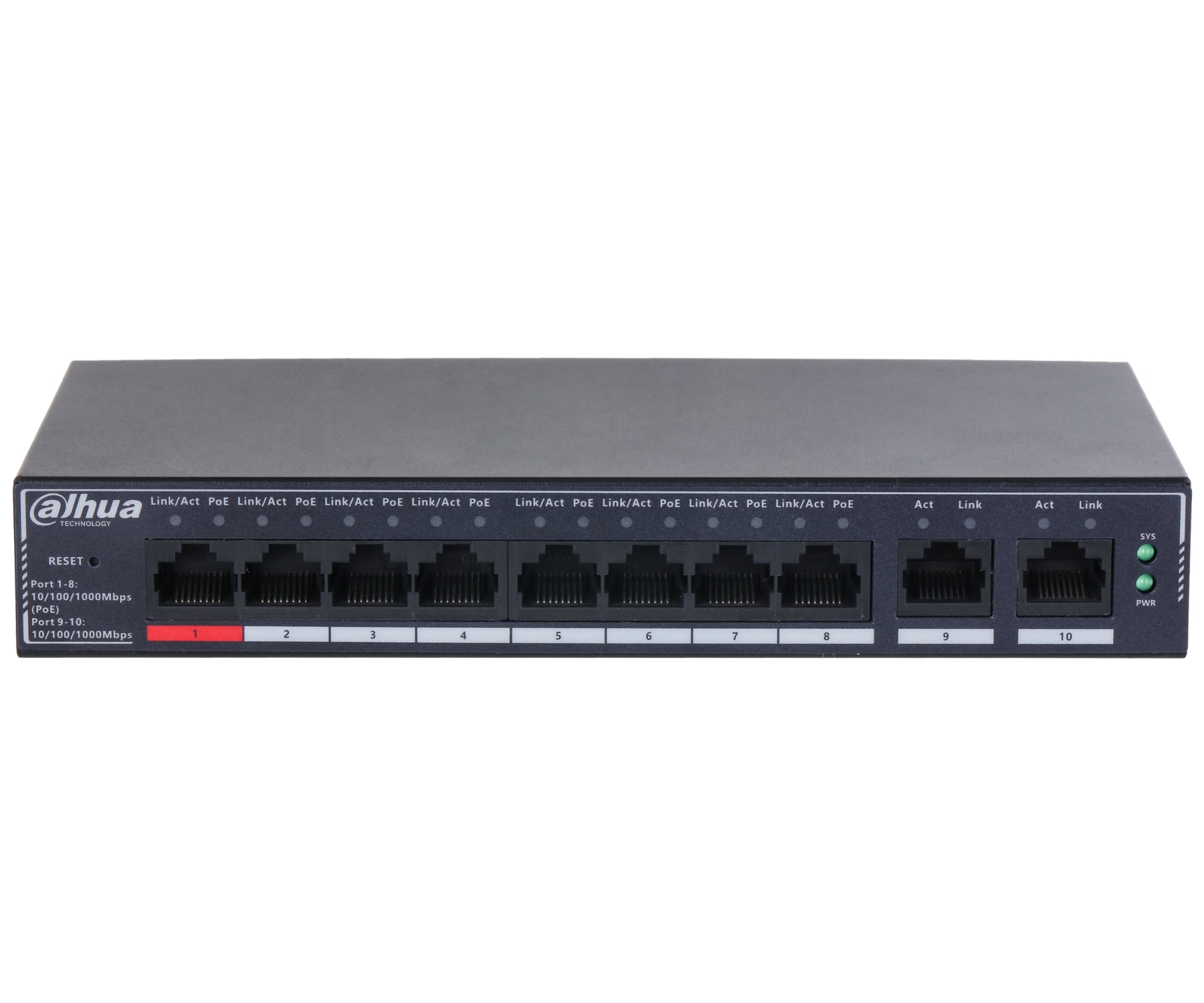 Switch POE SG4010P 8-PORTOWY + 2X UPLINK DAHUA-1823238