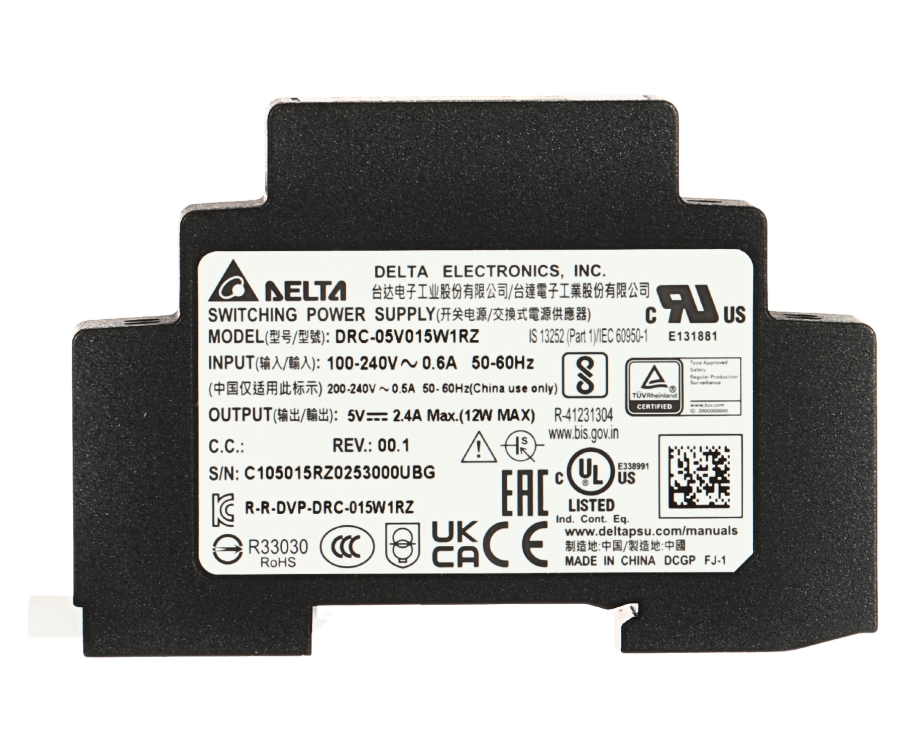 ZASILACZ IMPULSOWY DRC-05V015W-1RZ Delta Electronics-1974279