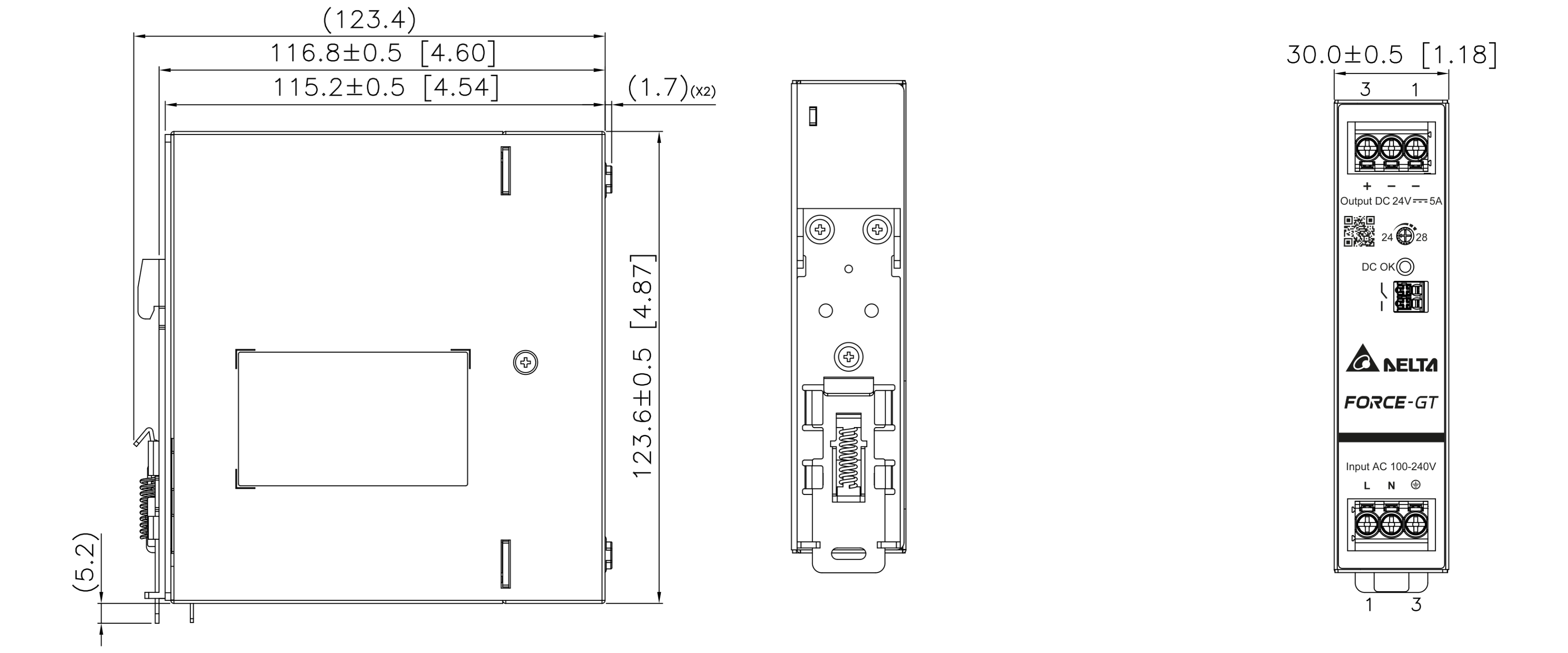 ZASILACZ IMPULSOWY DRF-48V120W1GBA FORCE-GT (1 FAZA) Delta Electronics-1820127