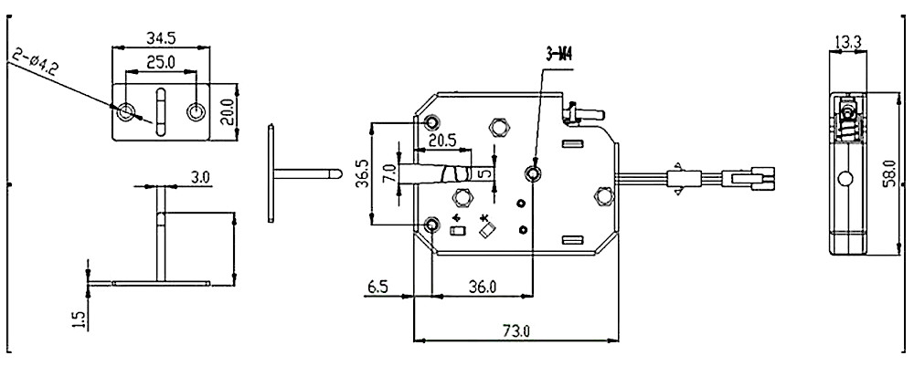 ZACZEP ELEKTROMAGNETYCZNY SZAFKOWY DT-05 DANTOM-1323457