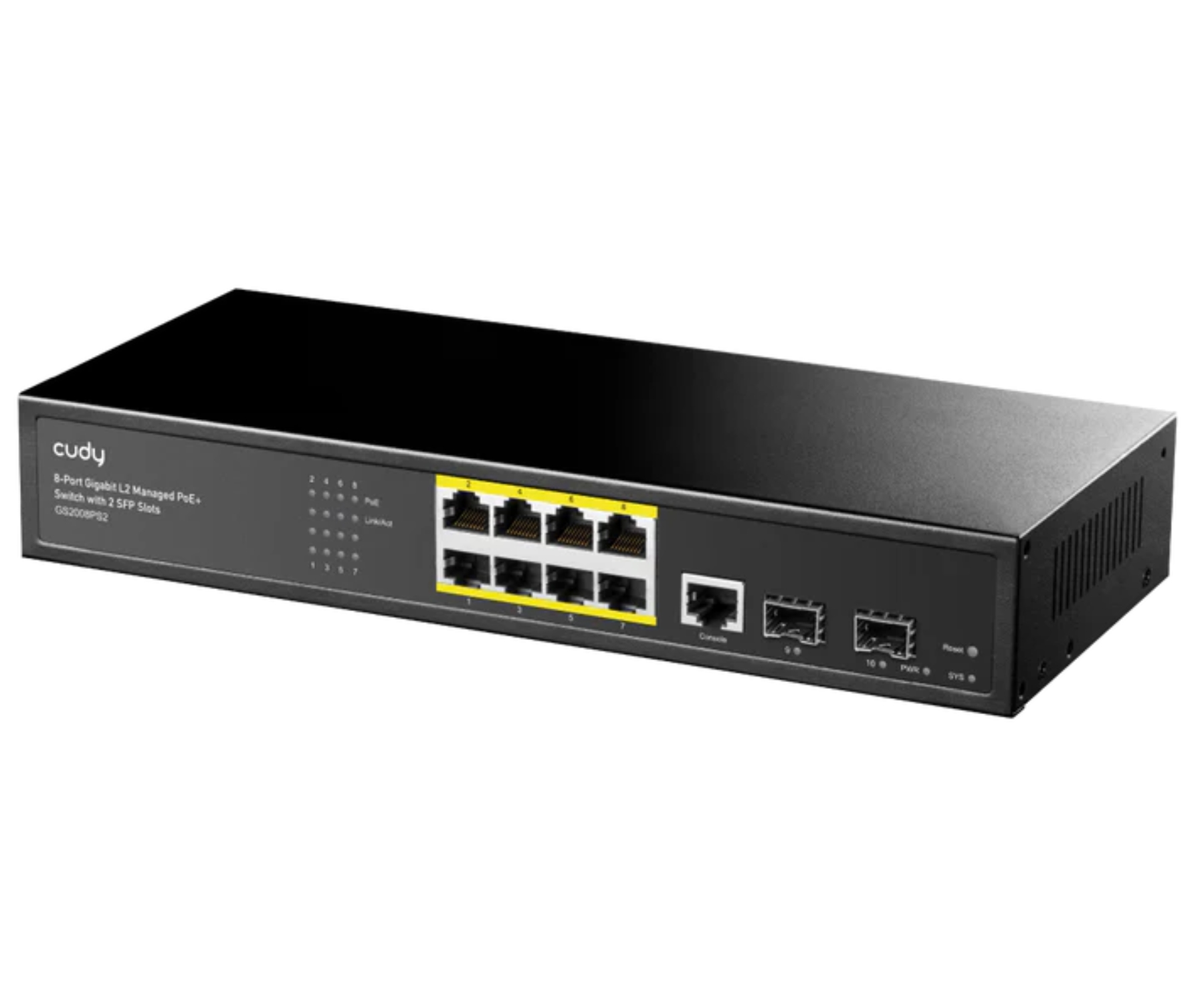 SWITCH POE GS2008PS2 8-PORTOWY + 2X SFP CUDY-1938036