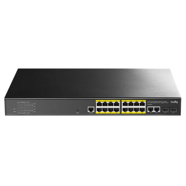 SWITCH POE GS2018PS2-200W 16-PORTOWY + 2X UPLINK + 2X SFP CUDY-1938038