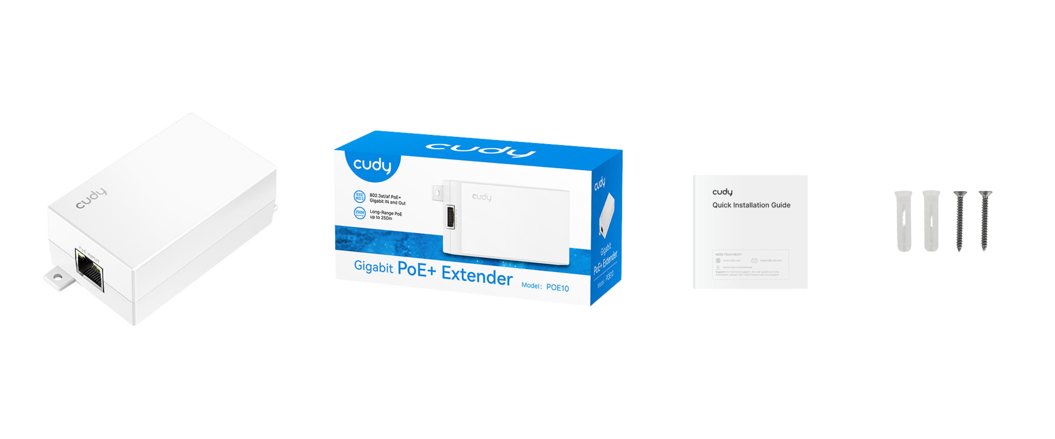 EXTENDER ETHERNET+PoE POE10 CUDY-1931499