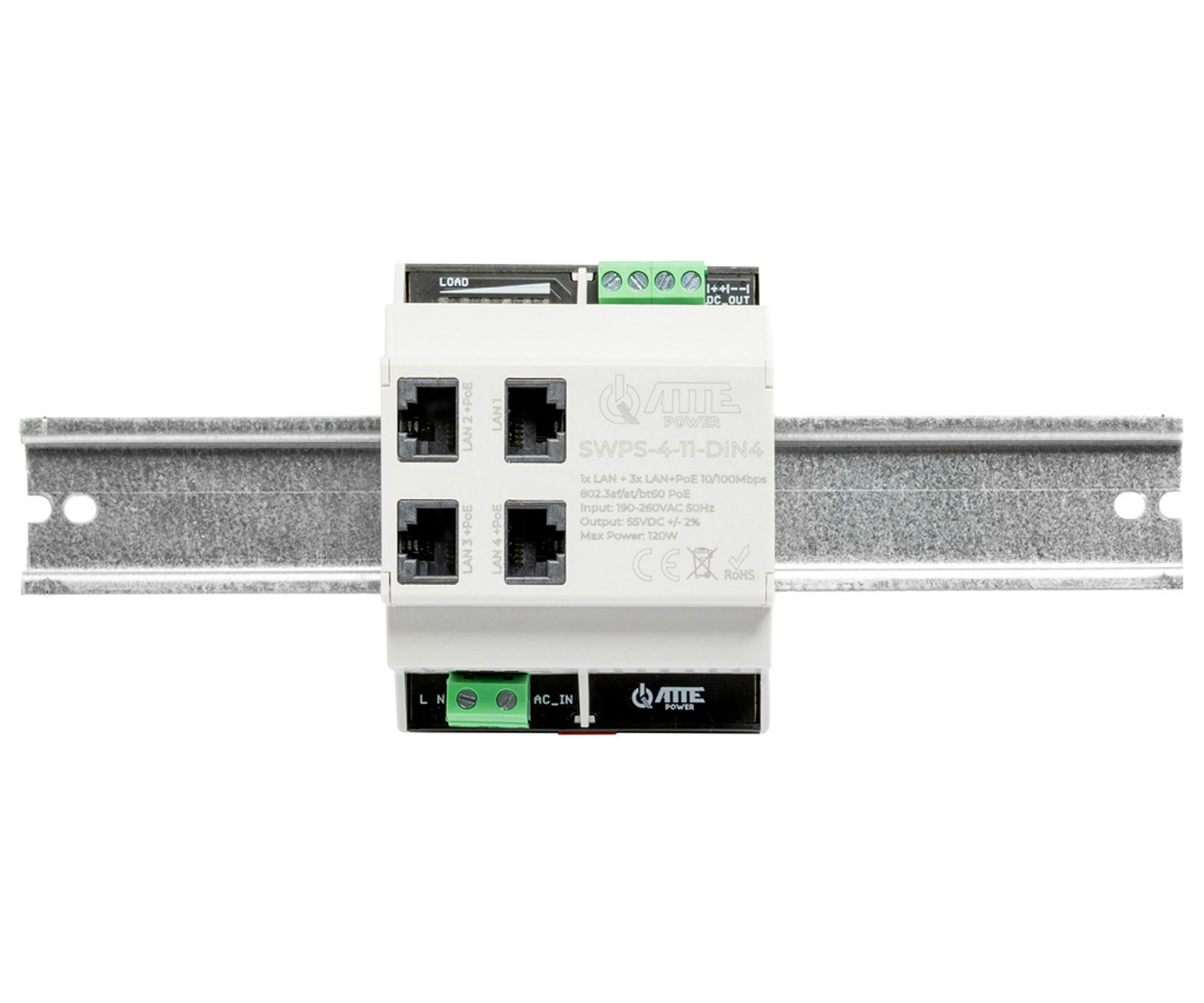 Switch POE SWPS-4-11-DIN4 3-PORTOWY + 1X UPLINK ATTE-1874249